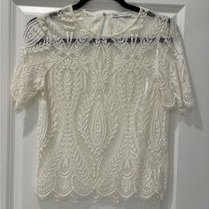 Zara Cream Lace Blouse